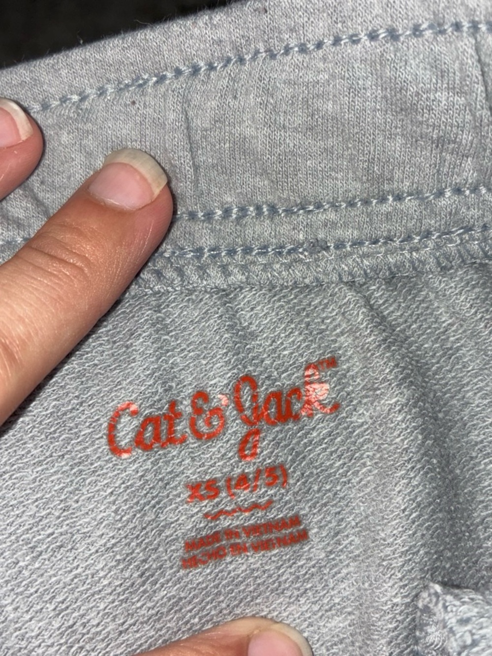 Cat & Jack Light Gray Cat Tee with Orange Logo